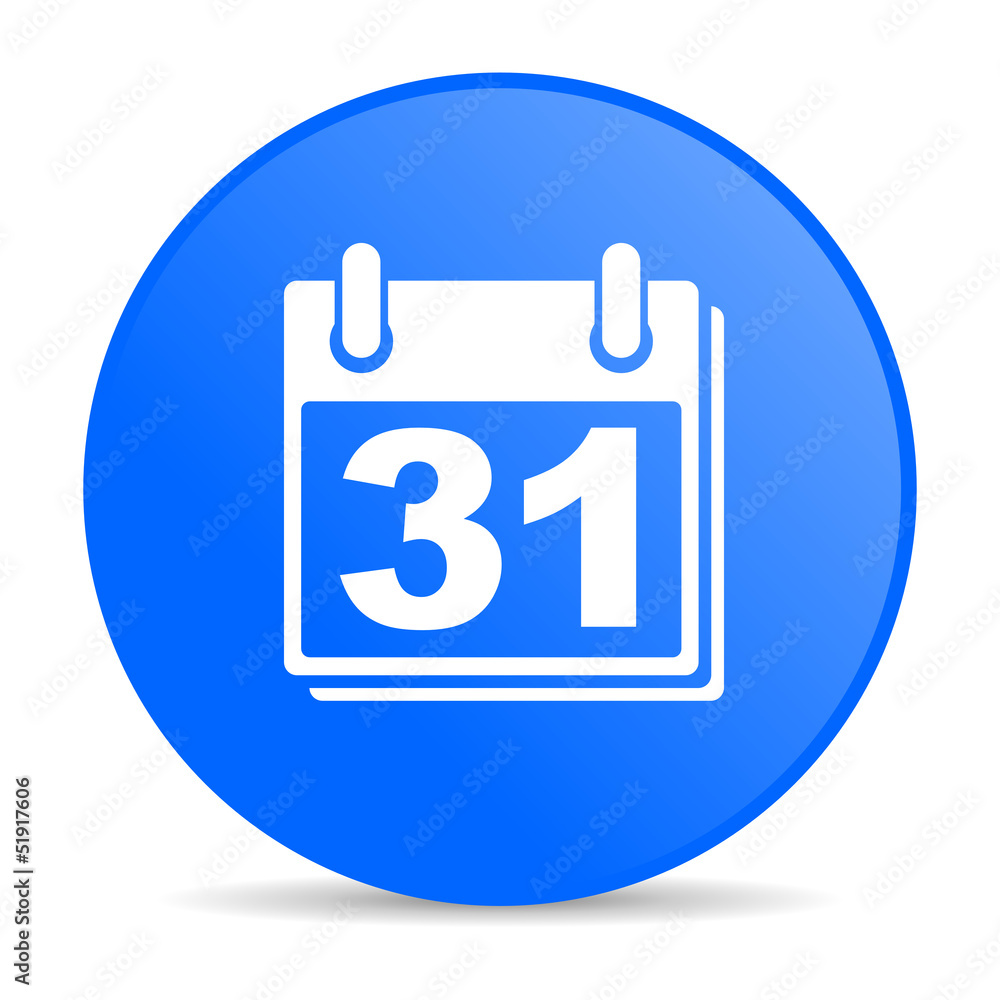calendar blue circle web glossy icon calendar blue circle web glossy icon