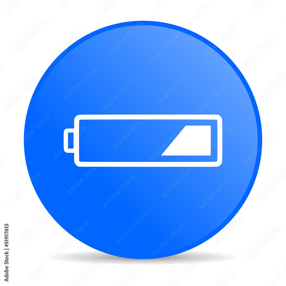 battery blue circle web glossy icon battery blue circle web glossy icon