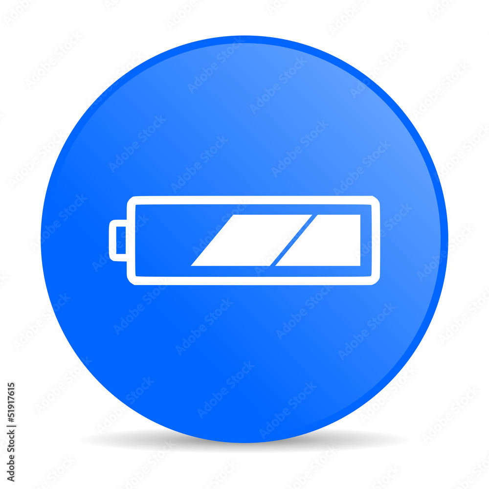 battery blue circle web glossy icon battery blue circle web glossy icon