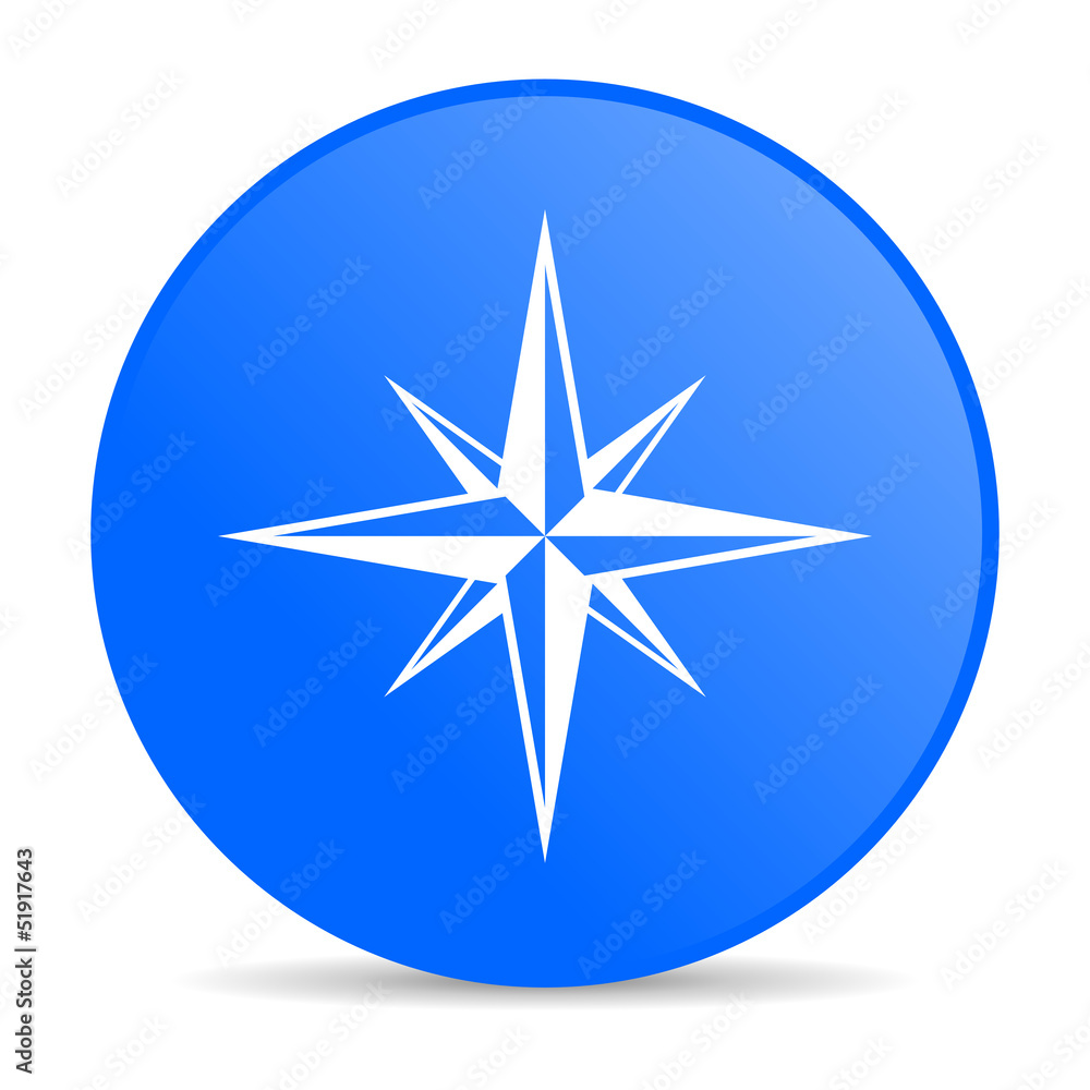 compass blue circle web glossy icon compass blue circle web glossy icon