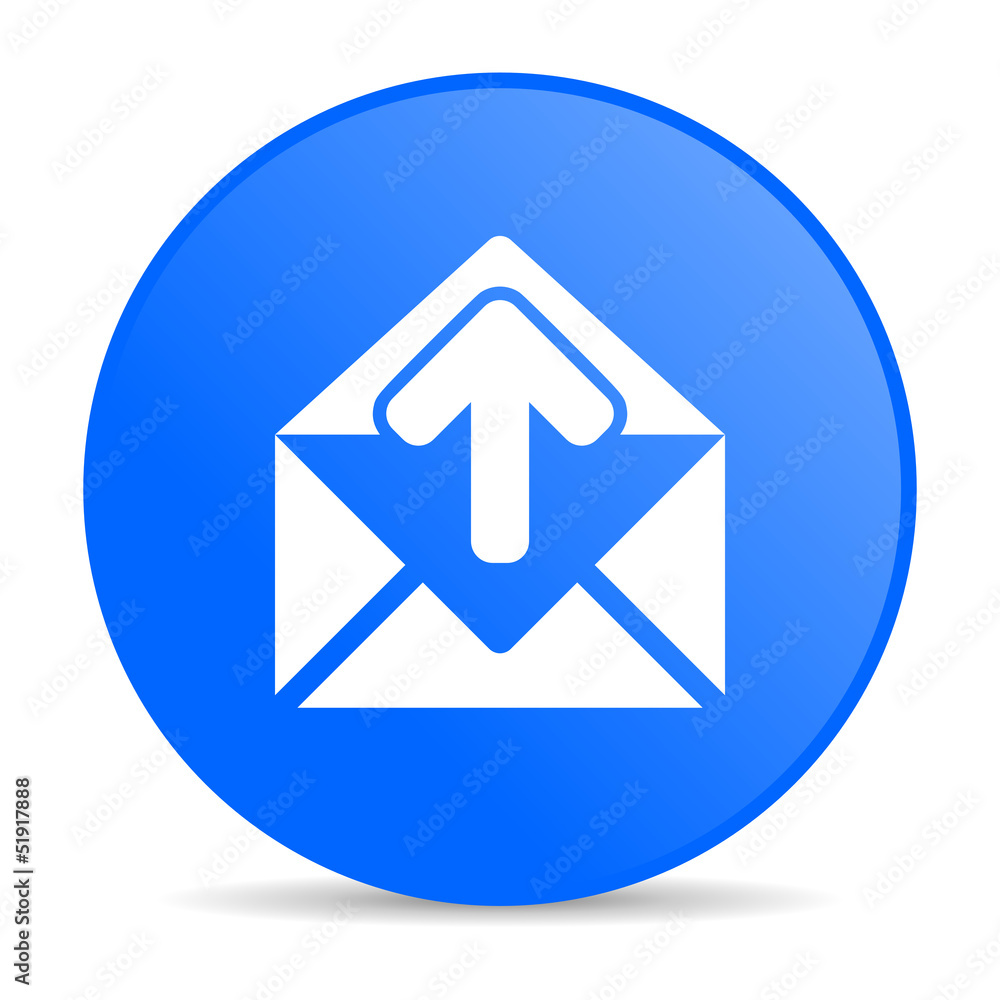 mail blue circle web glossy icon mail blue circle web glossy icon