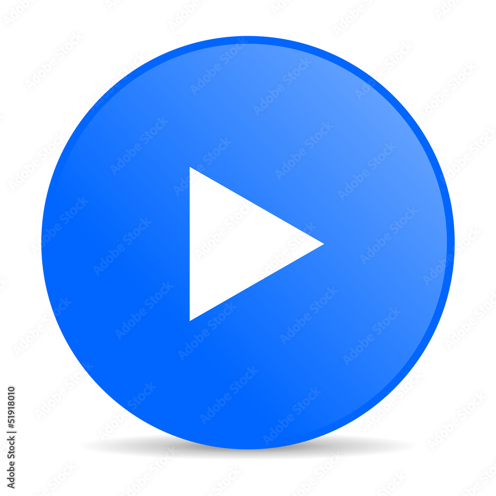 play blue circle web glossy icon play blue circle web glossy icon