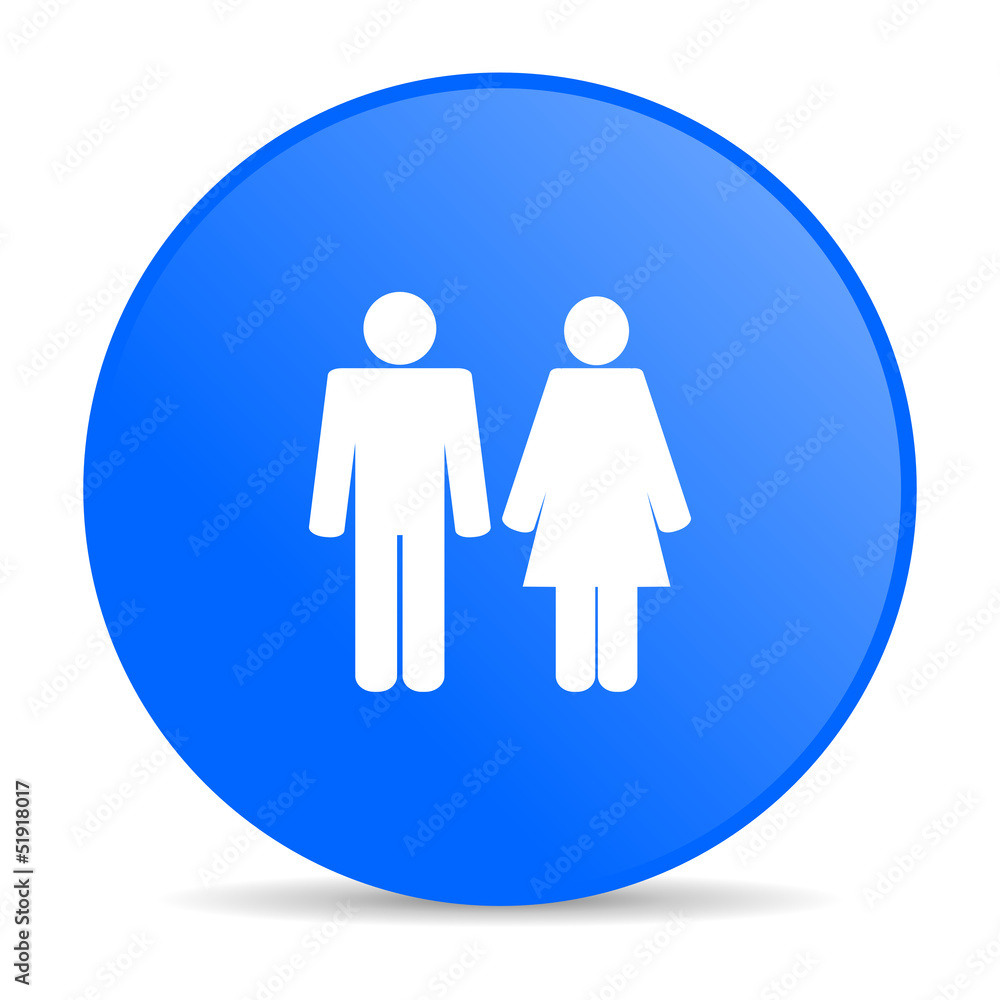 couple blue circle web glossy icon couple blue circle web glossy icon