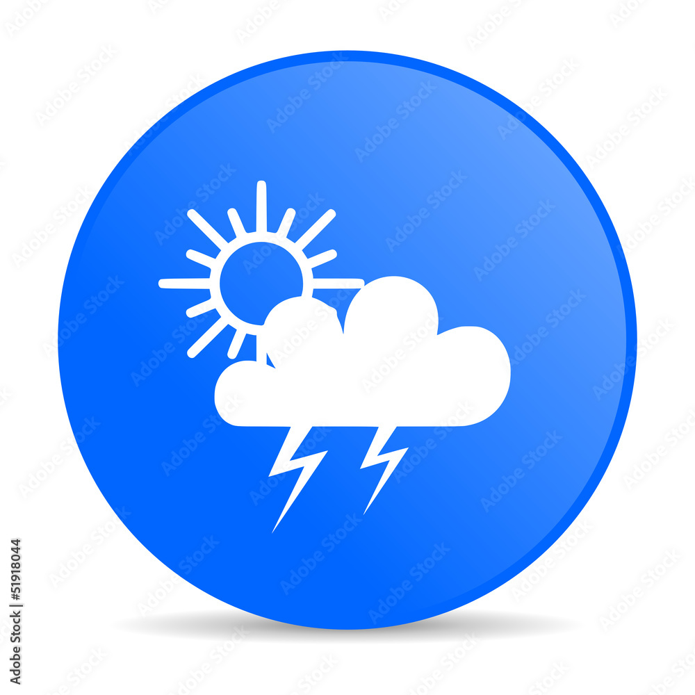 weather forecast blue circle web glossy icon weather forecast blue circle web glossy icon