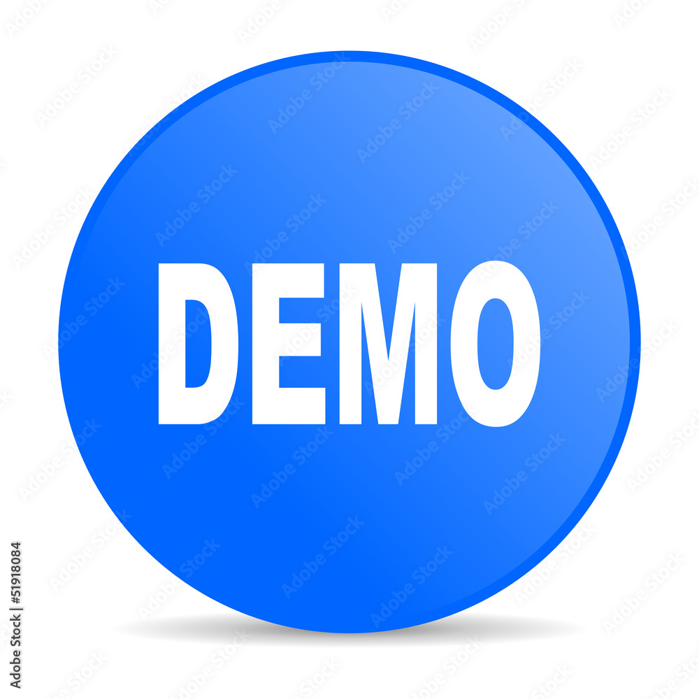 demo blue circle web glossy icon demo blue circle web glossy icon