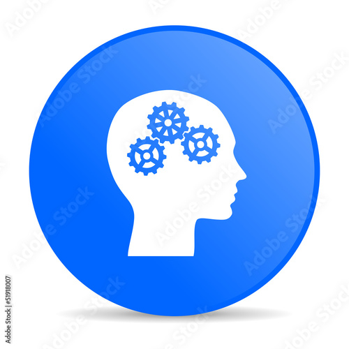 Wallpaper Mural head blue circle web glossy icon Torontodigital.ca