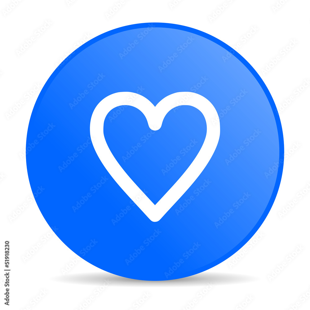 heart blue circle web glossy icon heart blue circle web glossy icon