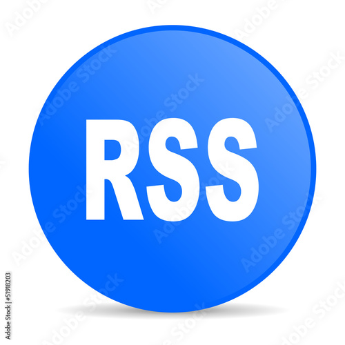 rss blue circle web glossy icon