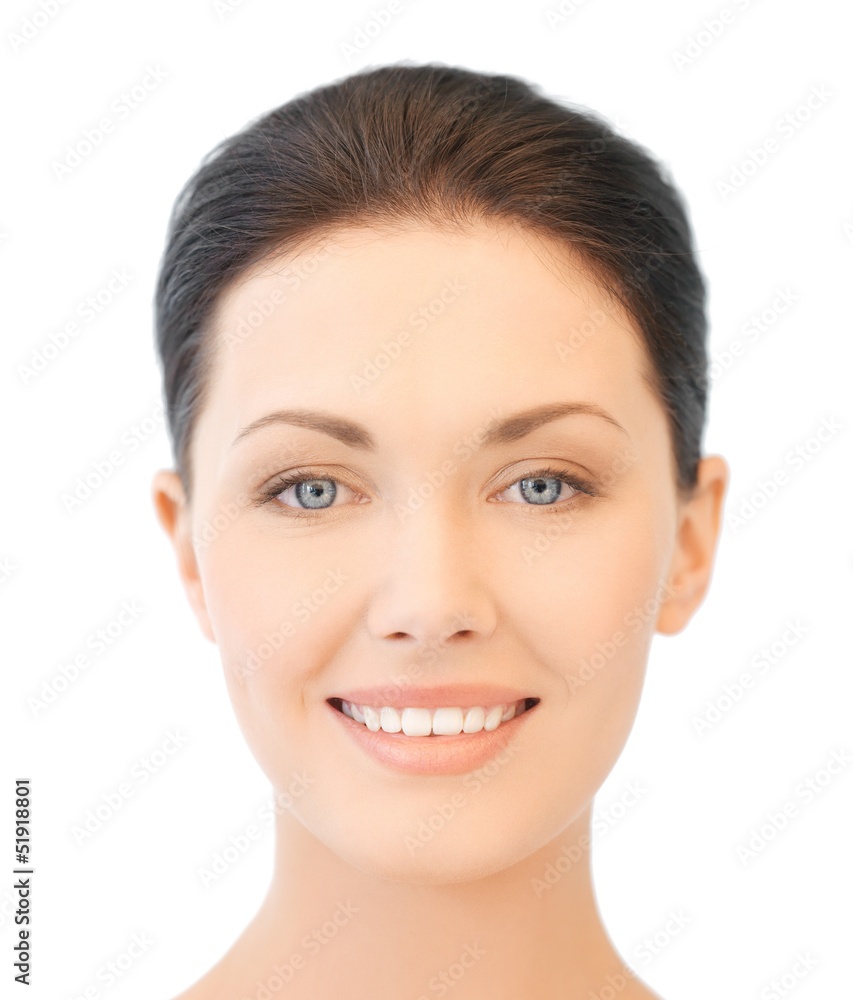 face of beautiful young brunette woman face of beautiful young brunette woman