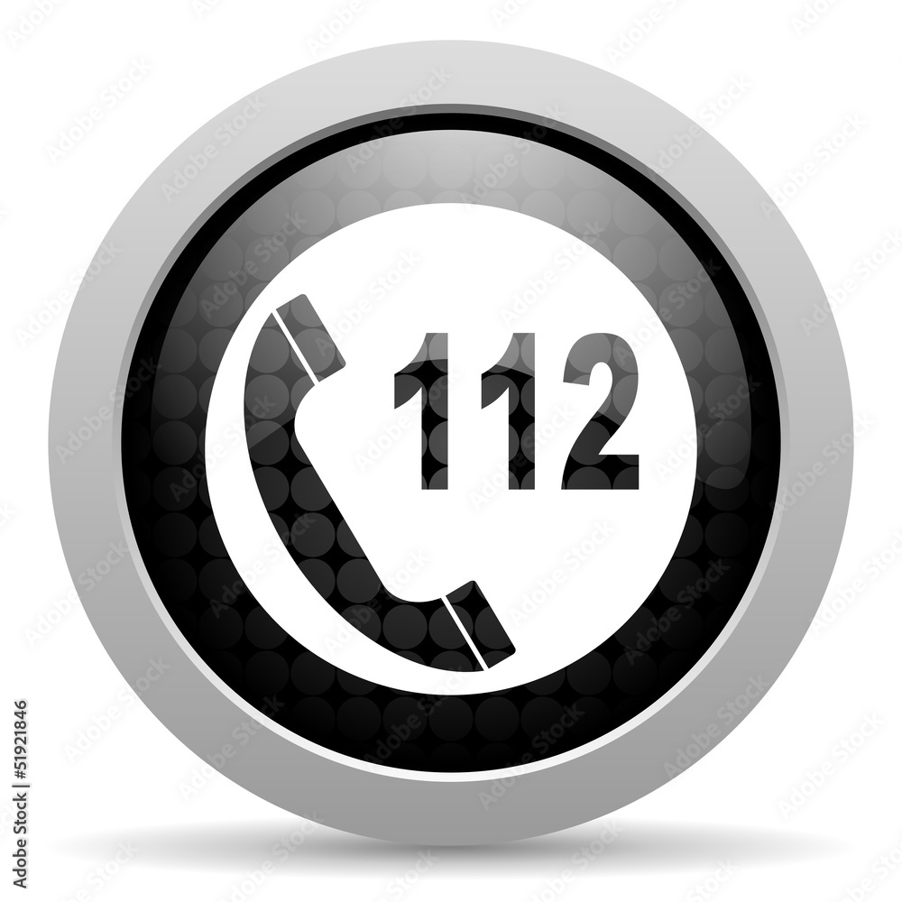 emergency call black circle web glossy icon emergency call black circle web glossy icon