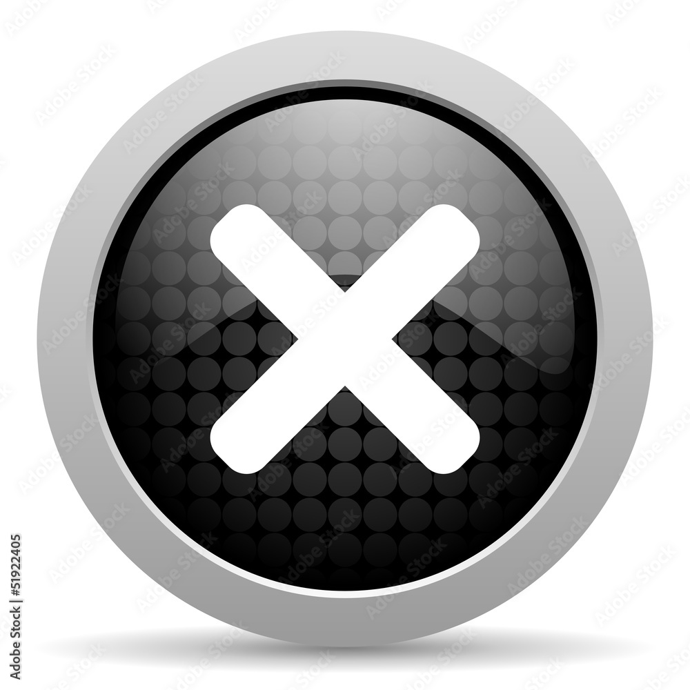 Obraz premium cancel black circle web glossy icon