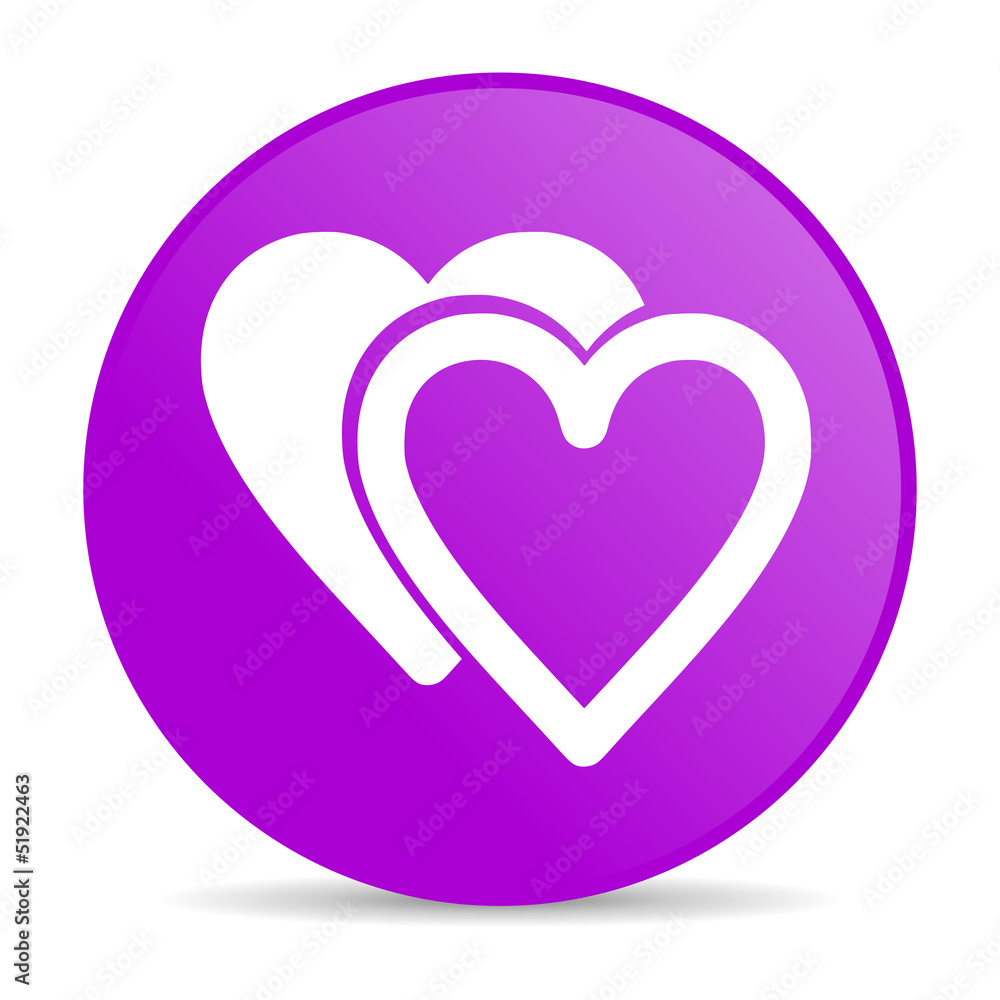 love violet circle web glossy icon