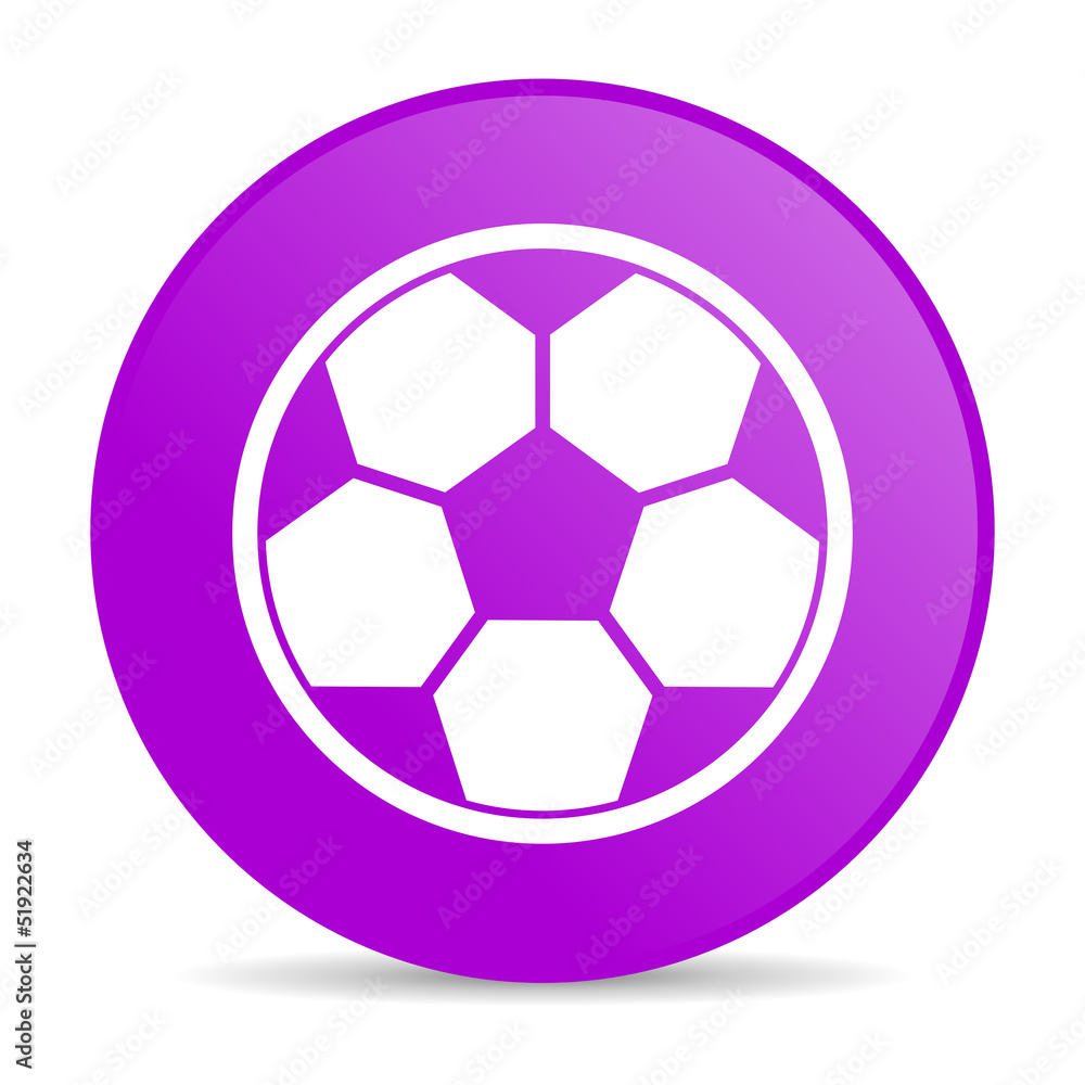Obraz premium soccer violet circle web glossy icon