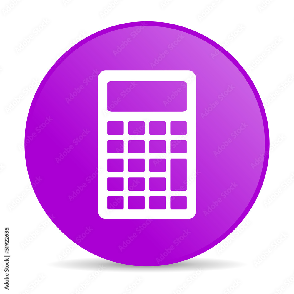 calculator violet circle web glossy icon calculator violet circle web glossy icon