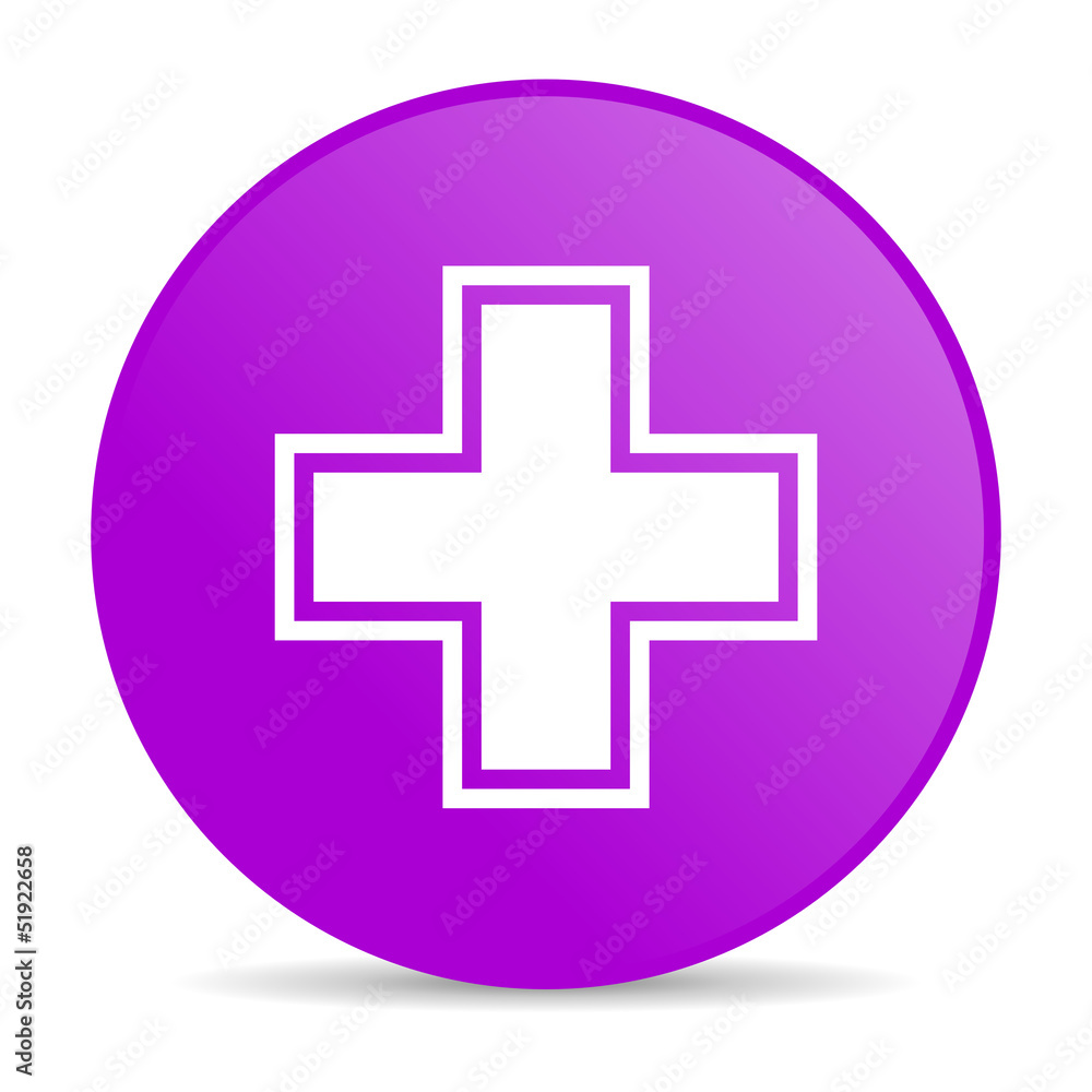 Obraz premium pharmacy violet circle web glossy icon