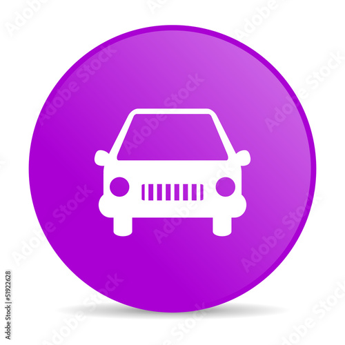 car violet circle web glossy icon