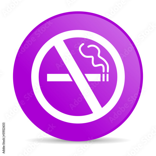 Free Download no smoking violet circle web glossy icon - GFXLoad