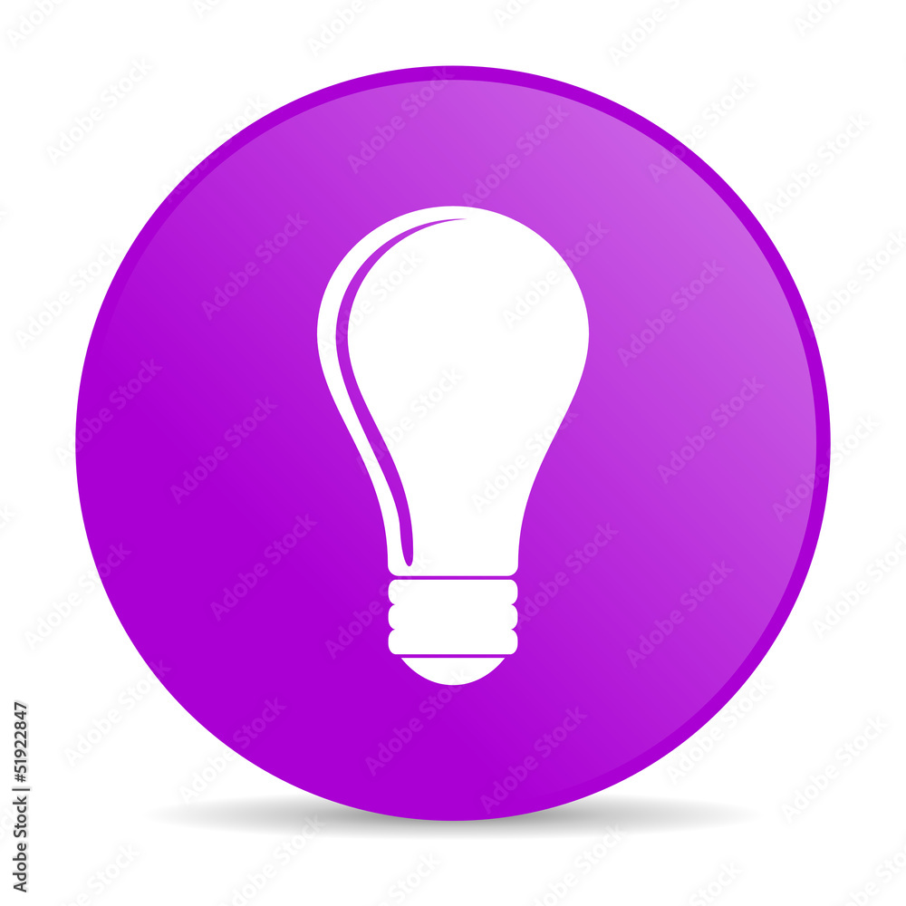 light bulb violet circle web glossy icon light bulb violet circle web glossy icon