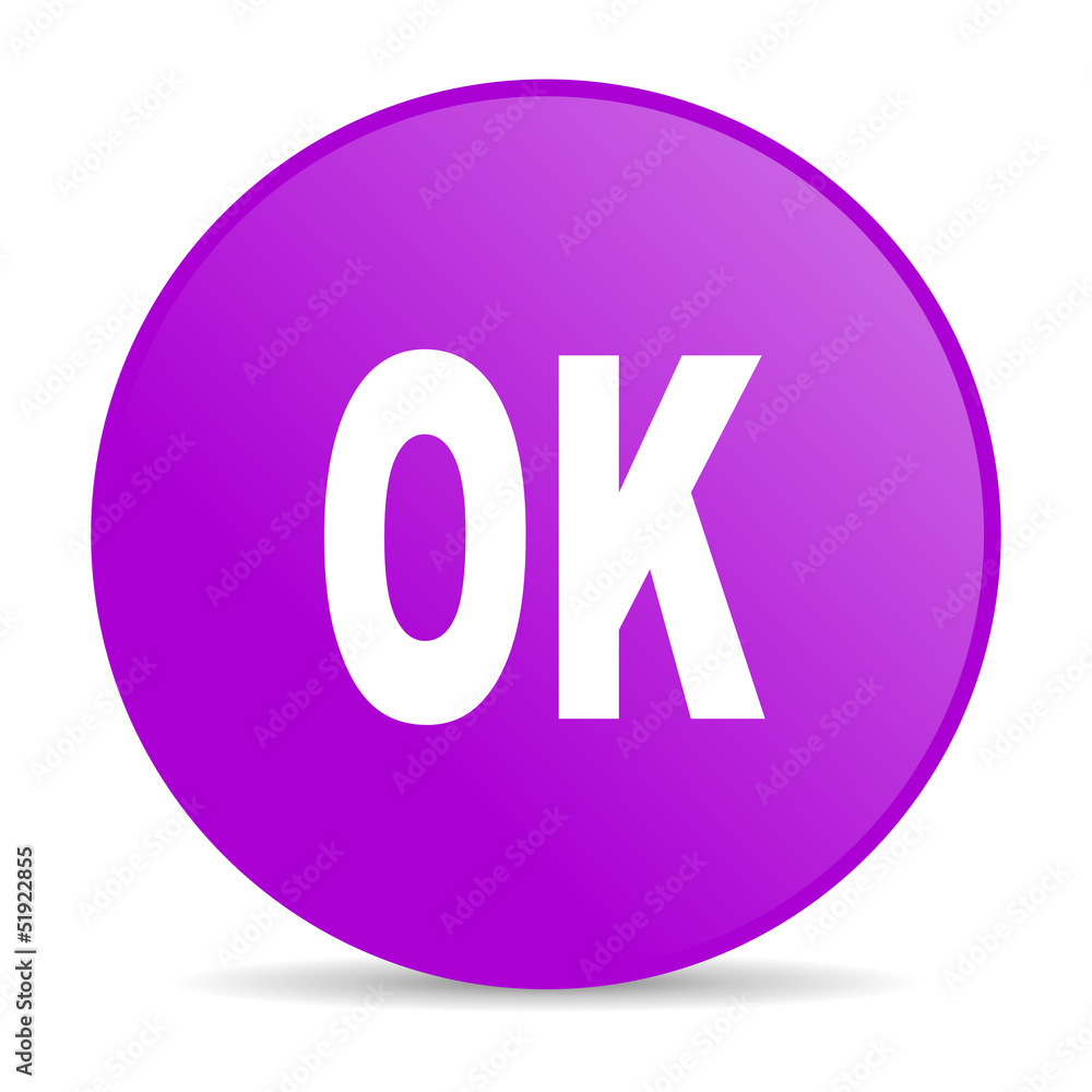 ok violet circle web glossy icon ok violet circle web glossy icon