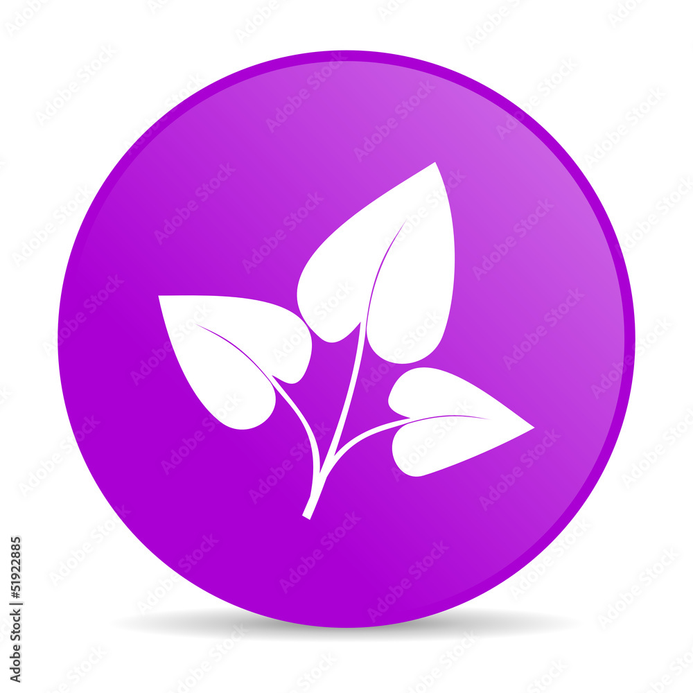 eco violet circle web glossy icon