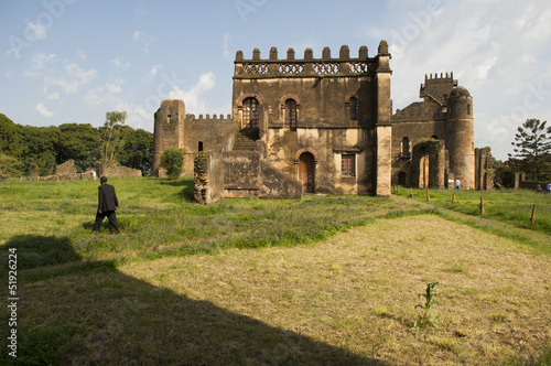 the palace of gondar, ethiopia photo
