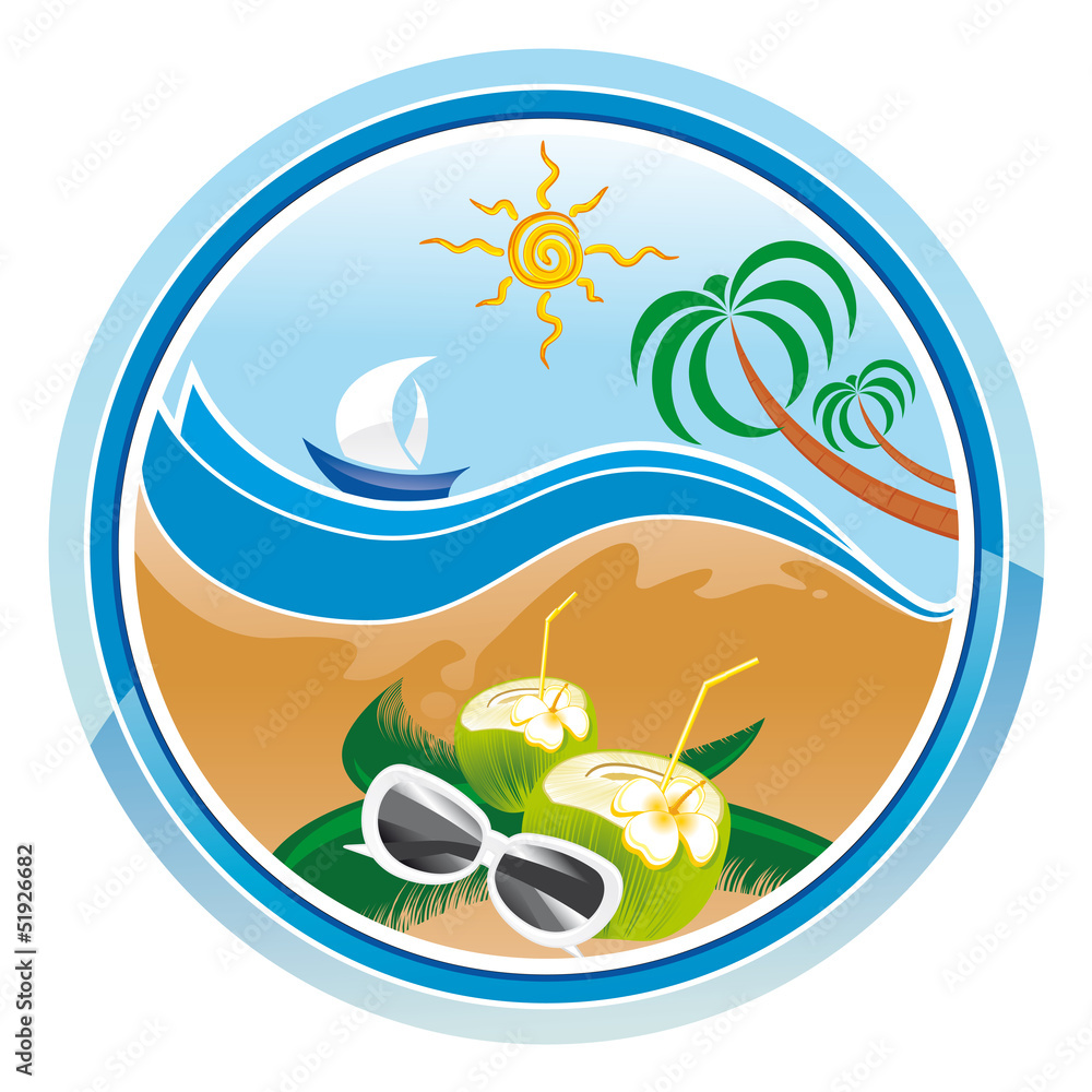 Naklejka premium summer world