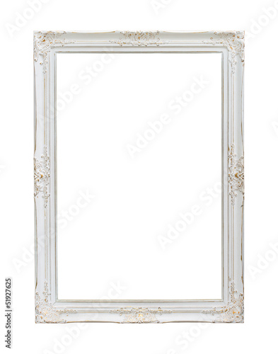 Vintage photo frame isolated on white background