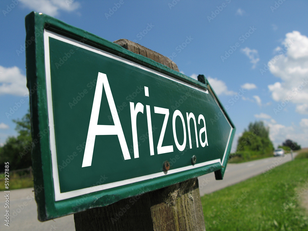 Fototapeta premium Arizona signpost along a rural road