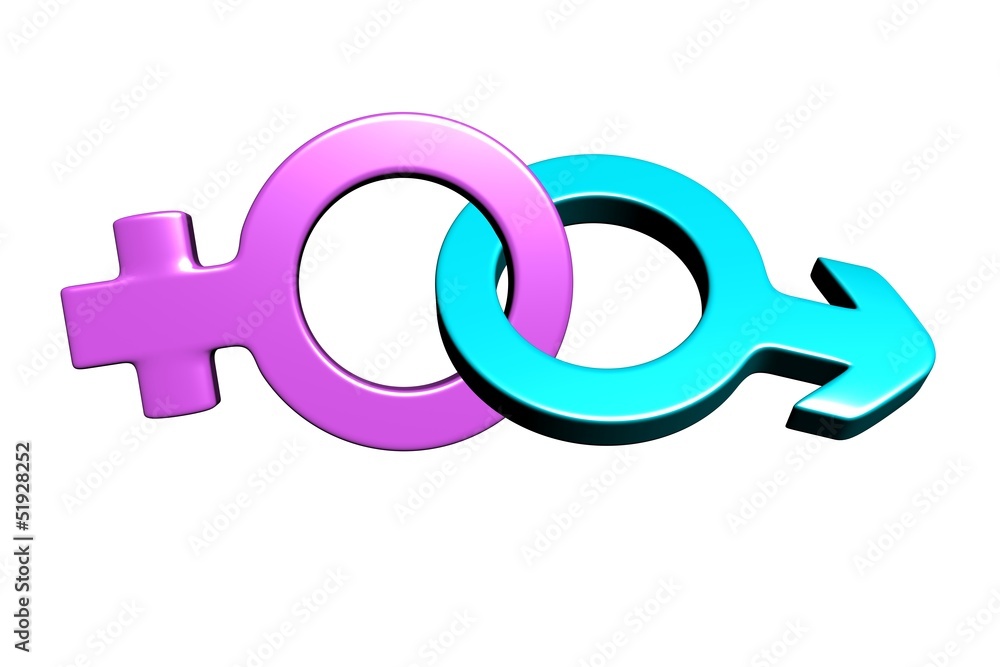 Obraz premium 3d male and female symbols
