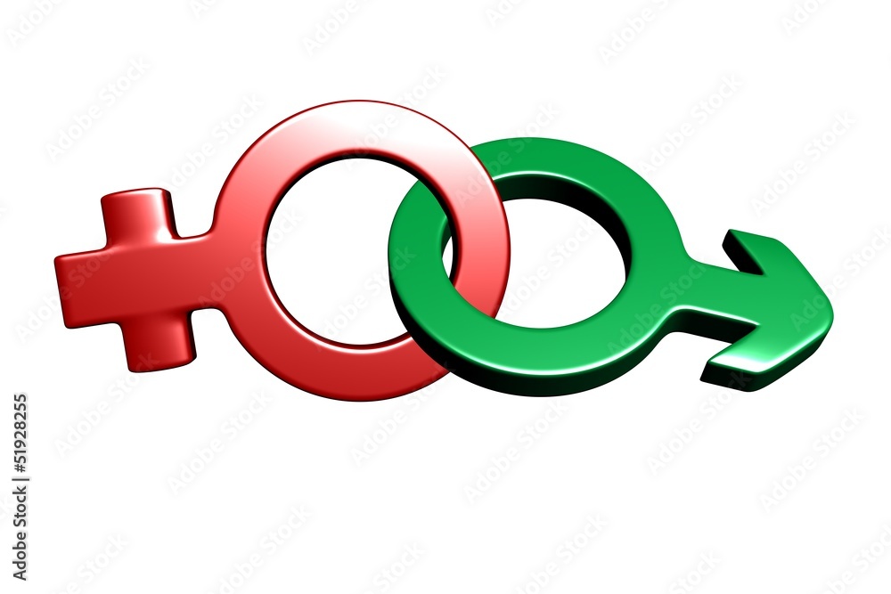 3d male and female symbols 3d male and female symbols