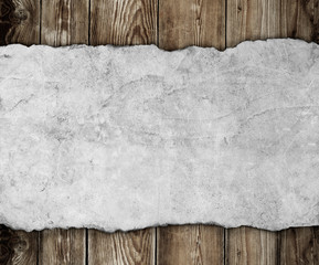 Old paper on the wood background