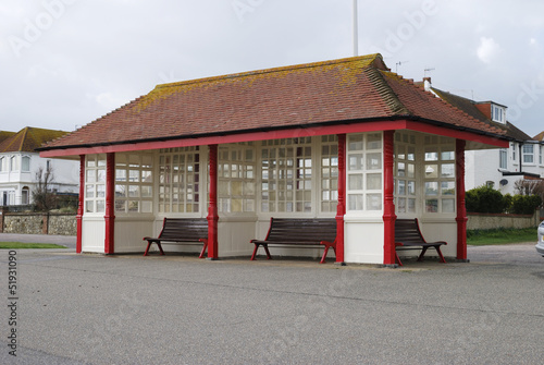 Shelter at Bexhill-0n-Sea. Sussex. England