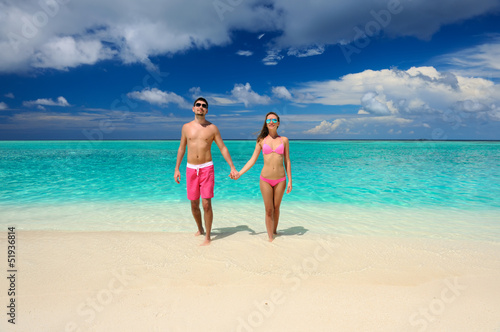 Couple on a beach at Maldives © haveseen