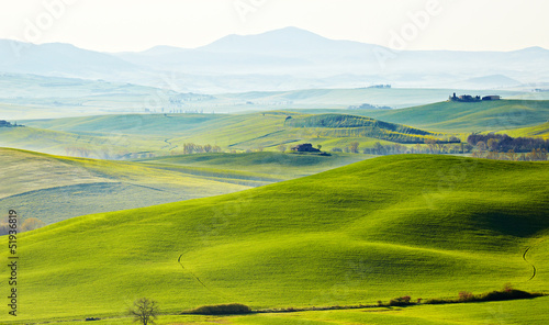 morning on countryside in Tuscany