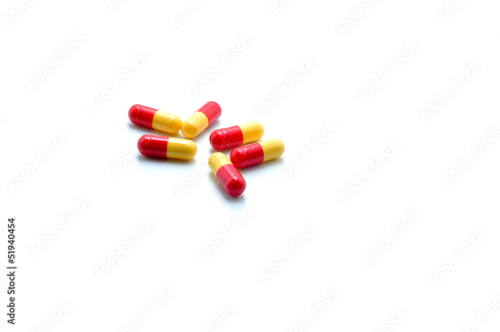 Medicine pills isolated on white background Medicine pills isolated on white background