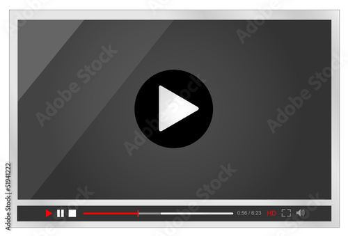 Video player for web, minimalistic design