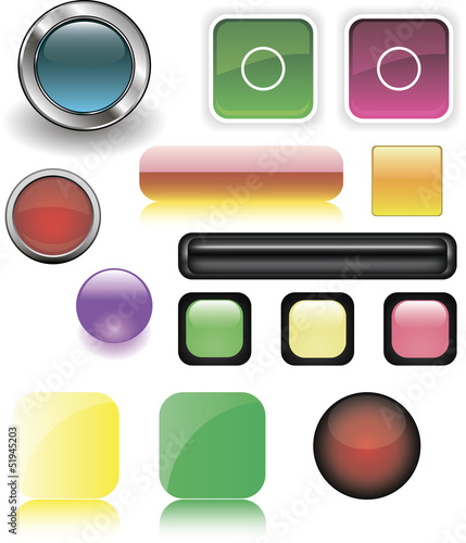 Set of buttons for web