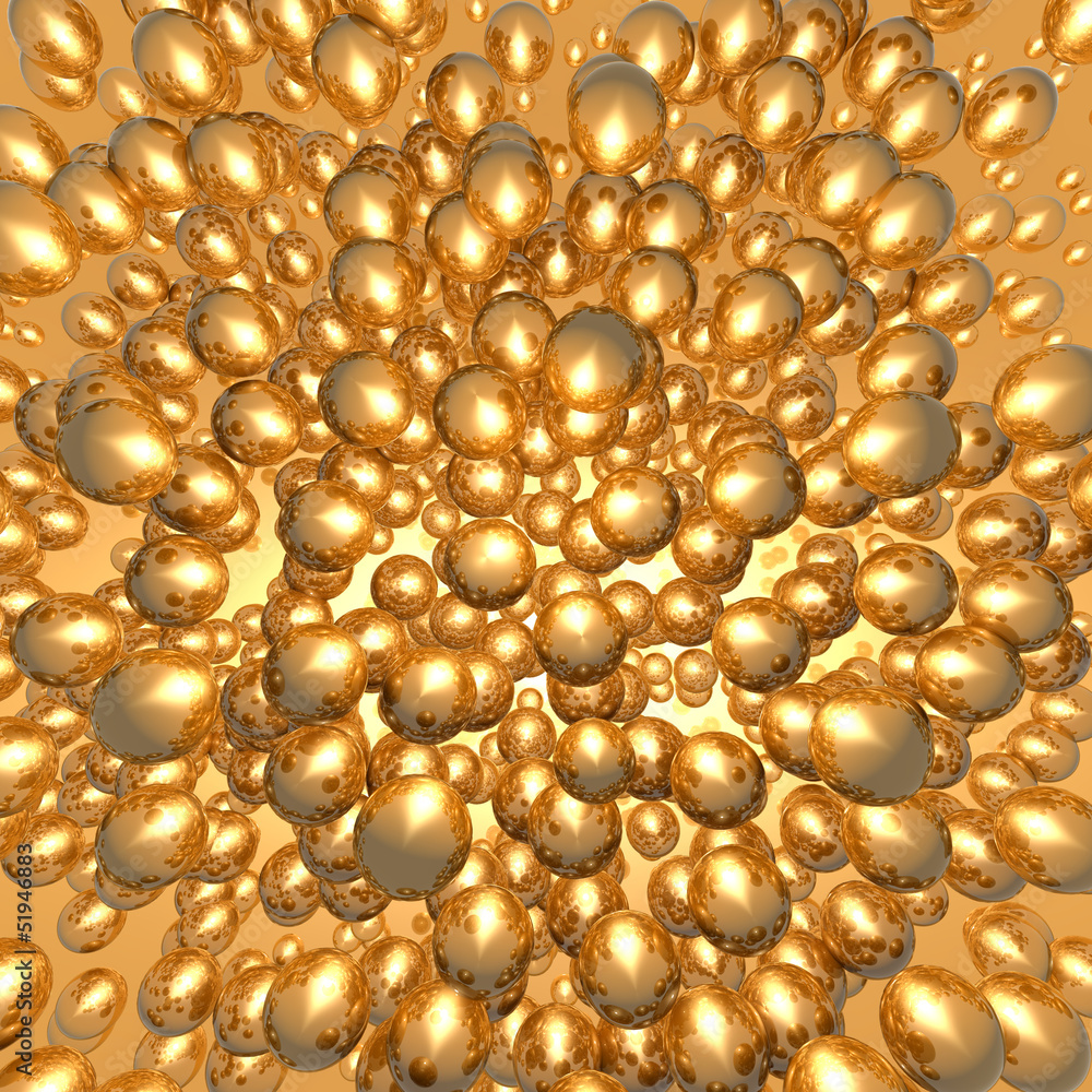 abstract background of shiny golden balls abstract background of shiny golden balls