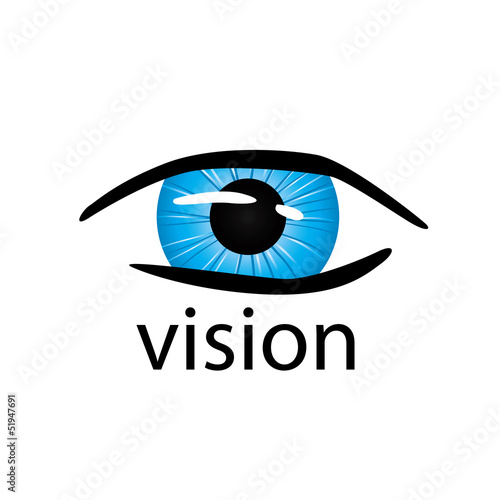 graphic vector logo eye close up