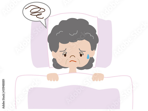 不眠 高齢者 女性 Stock イラスト Adobe Stock