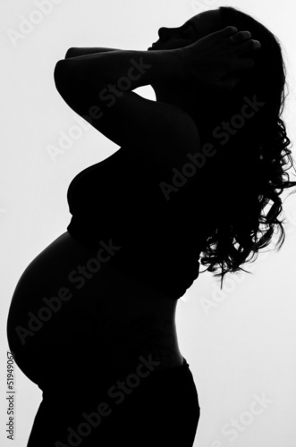 Silouette of a pregnant women