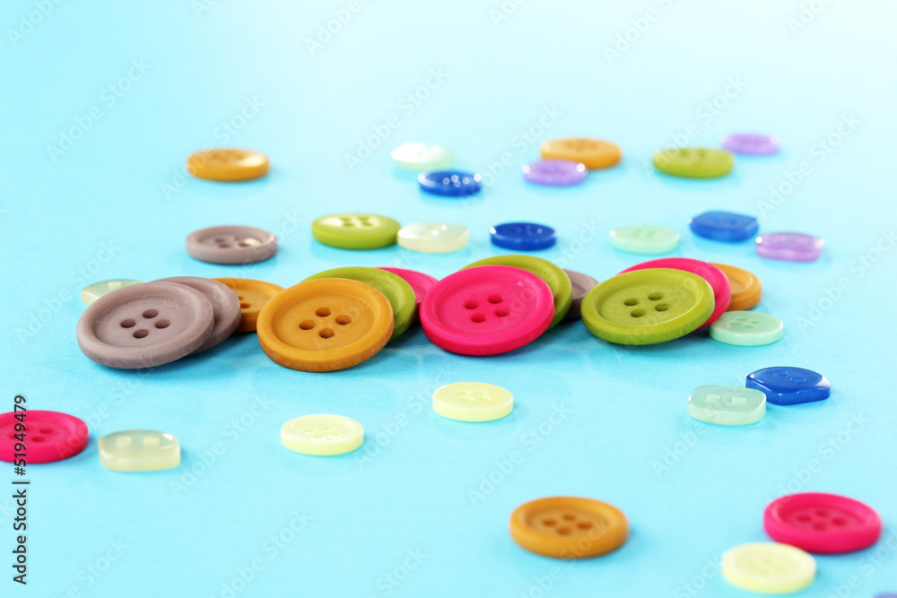 Bright color buttons on a blue background Bright color buttons on a blue background
