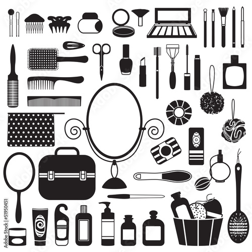 Beauty and care silhouettes