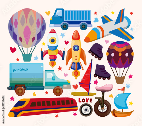 set of transport icons