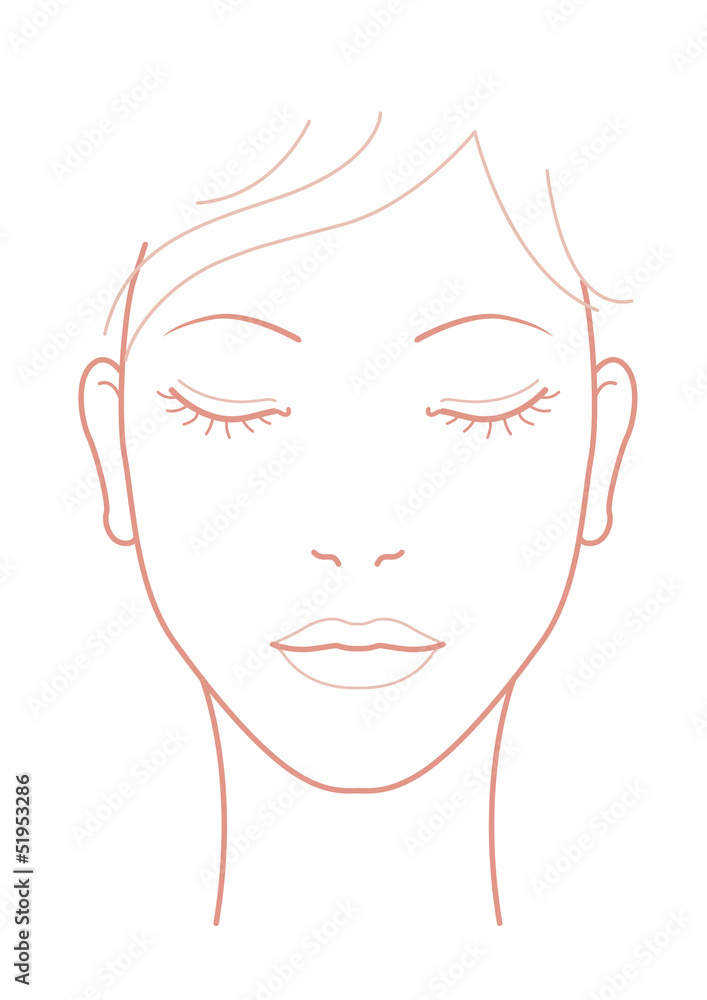 女性 顔 ウインク 女性 顔 ウインク