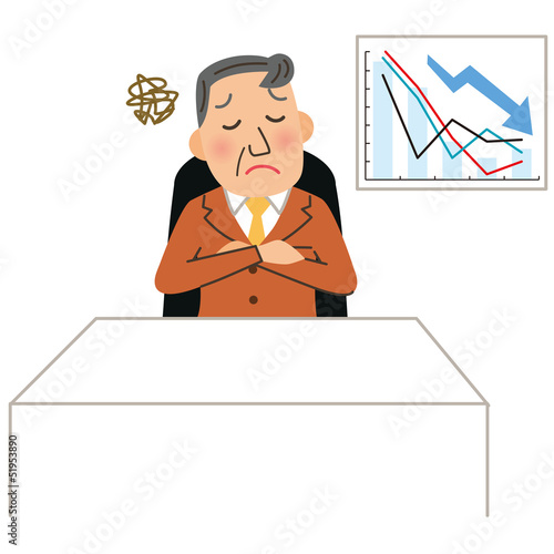 社長 売上グラフ イラスト Stock イラスト Adobe Stock