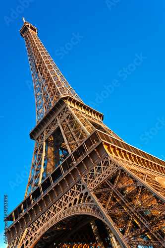 Eiffel tower at sunrise, Paris. #51953896