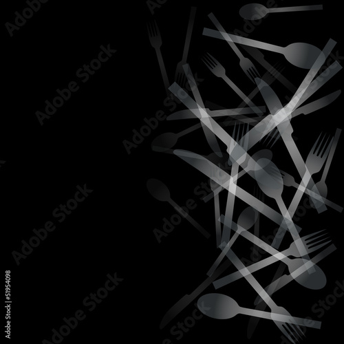 Vector Logo restaurant, tableware