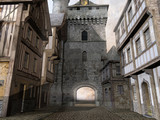 Ulica w średniowiecznym miasteczku