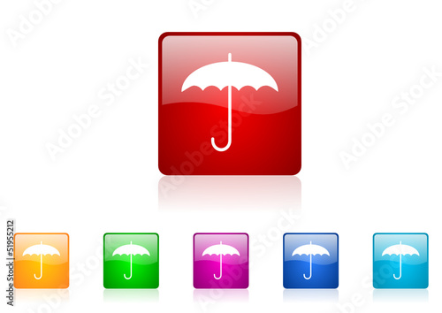 umbrellavector glossy web icon set photo